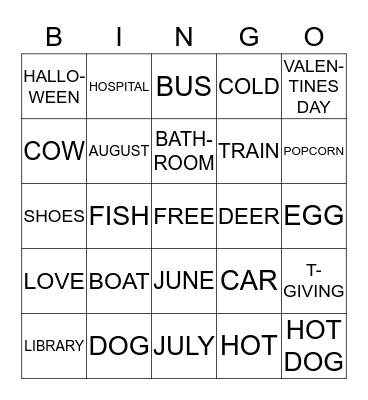 SIGN LANGUAGE 4 Bingo Card