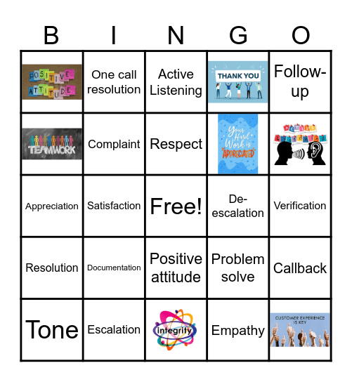Customer Service Week 26 Bingo Card