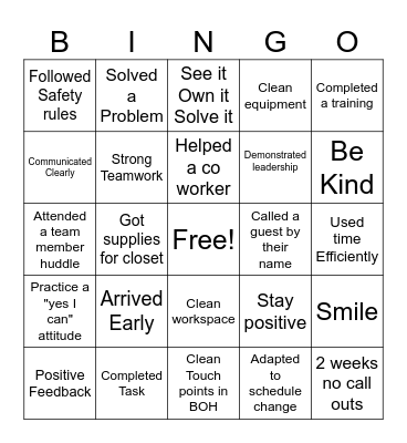 Bingo Card