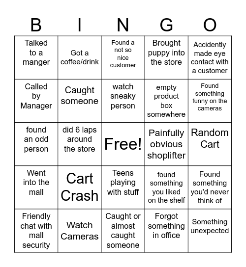 LP BINGO Card