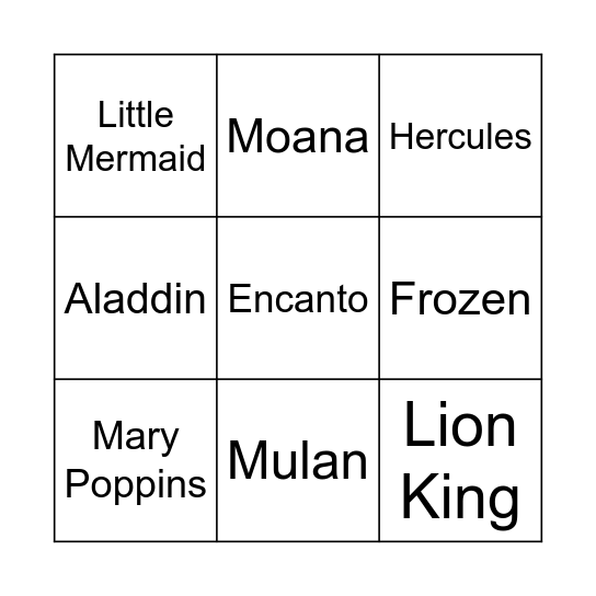 Guess the Song Bingo Card