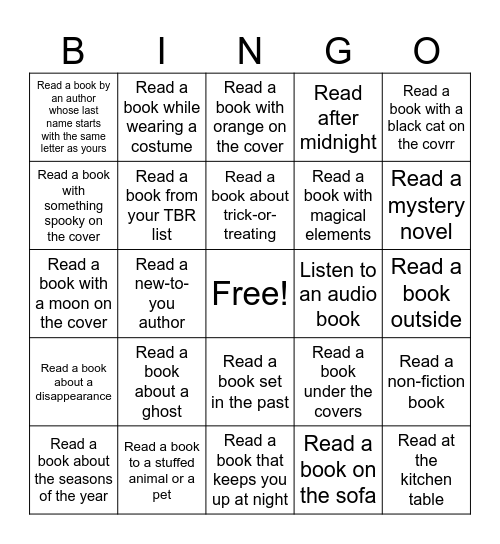 Halloween BINGO Card