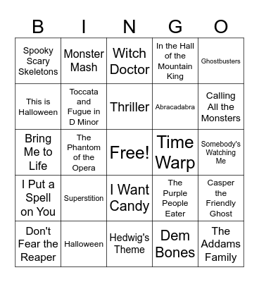 Halloween Bingo 2026 Bingo Card