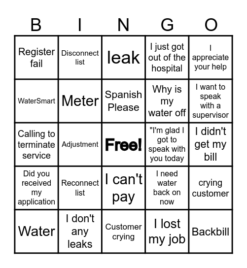 Happy Customer service week!! Bingo Card
