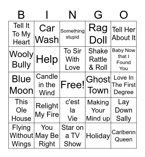 HITS 38 Bingo Card