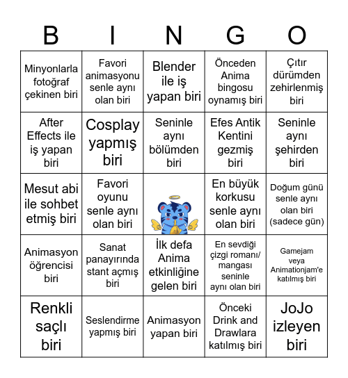Anima bingo revised Bingo Card