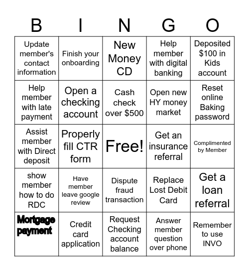 Teller Bingo Card