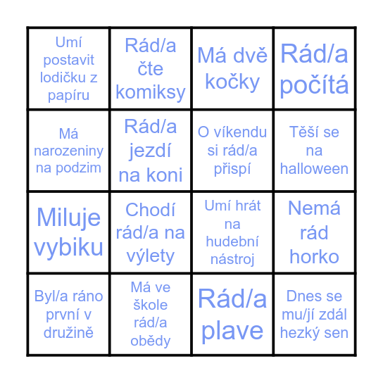VELA - BINGO Card