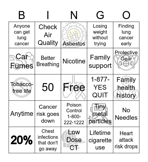 Clear the Air Bingo Card