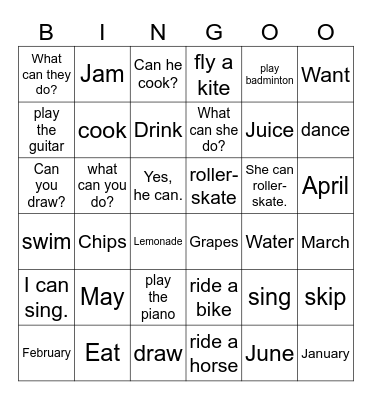 G4_Unit 4+5 Bingo Card