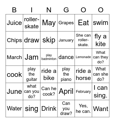 G4_Unit 4+5 Bingo Card