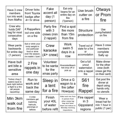 ROPPEL BINGO Card