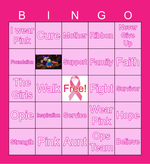 Breast Cancer Awareness BINGO Card