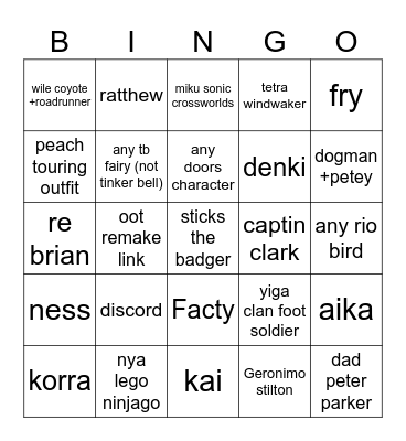 Ccnyc Cosplay Bingo Card