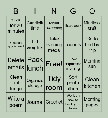 Highest Self Bingo Card