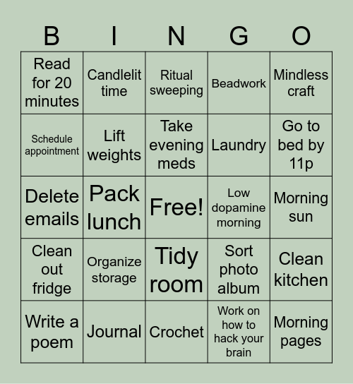 Highest Self Bingo Card