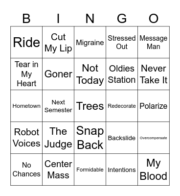 cbus bingo! Bingo Card