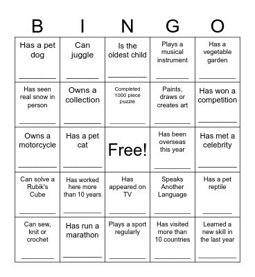 FRV Finance Bingo Card