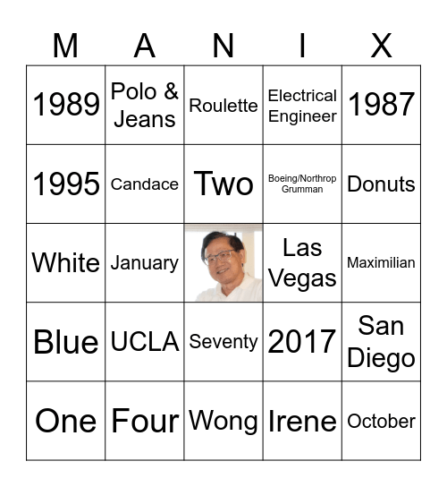 Mannix Bingo! Bingo Card