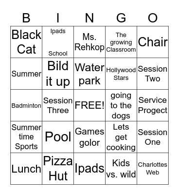 Lorelei Bingo Card