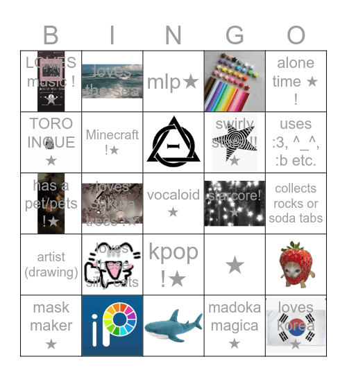 CODA'S Bingo Card