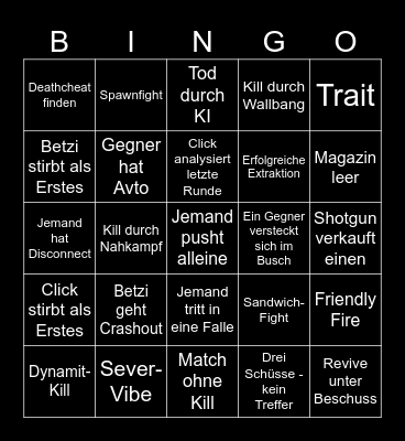 Hunt: Showdown 1896 Bingo Card