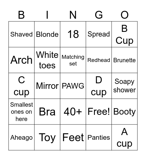 Whisper Bingo Card