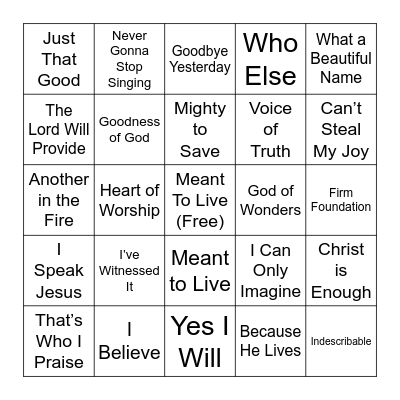 Singo Bingo Card