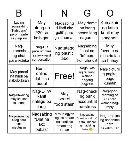 Getting to Know You Bingo Card