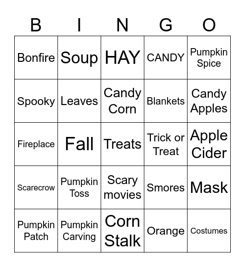 HAPPY OCTOBER Bingo Card