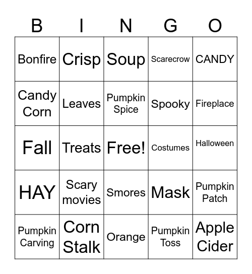 HAPPY OCTOBER Bingo Card