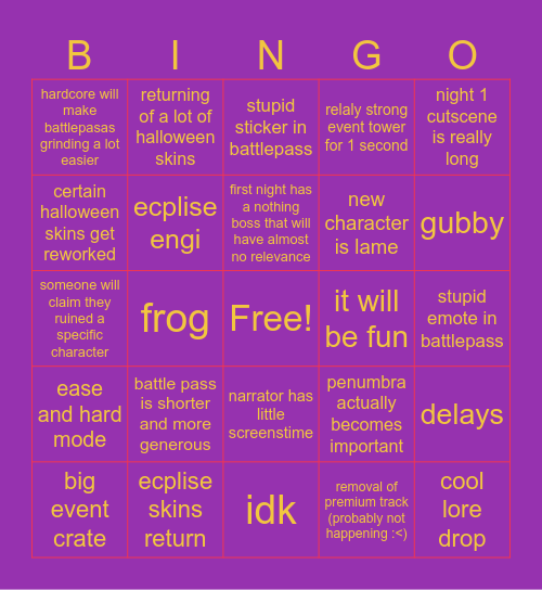 tds solar requiem event predict Bingo Card