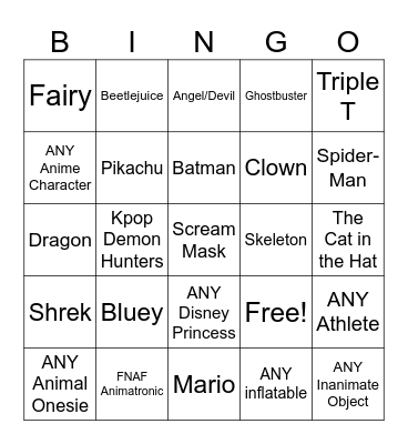 HALLOWEEN 2026 Bingo Card