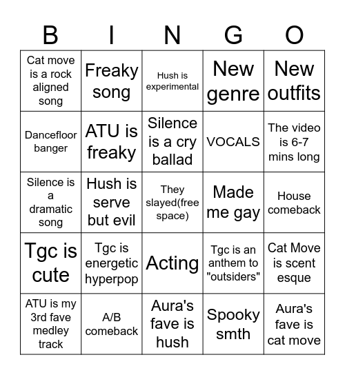 HIGHLIGHT BINGO Card