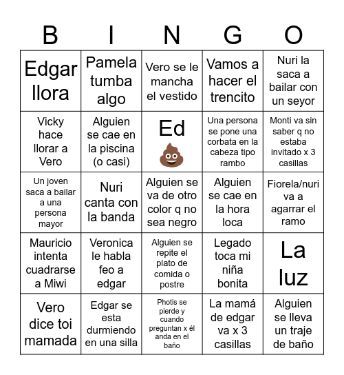 EL DIA ES HOY Bingo Card
