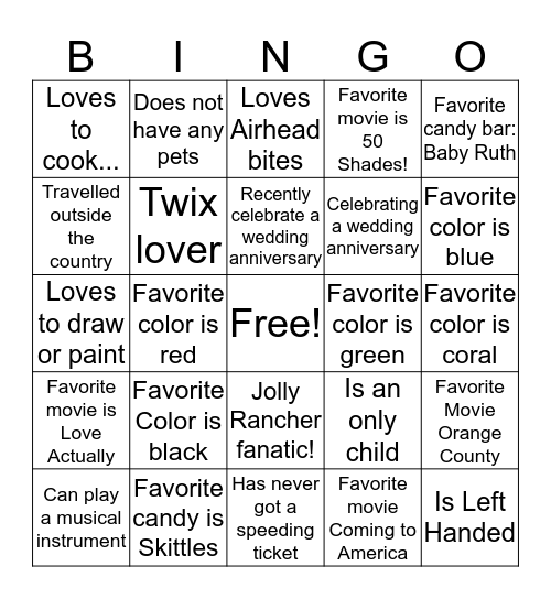 Find someone who.... Bingo Card