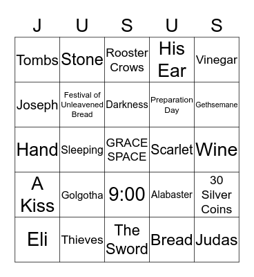 Easter Bingo Card