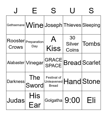 Easter Bingo Card