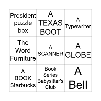 Library Scavengerhunt  Bingo Card