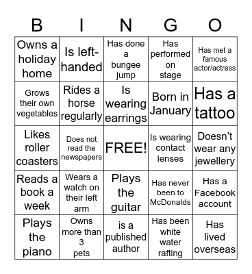 GPVSB BINGO! Bingo Card