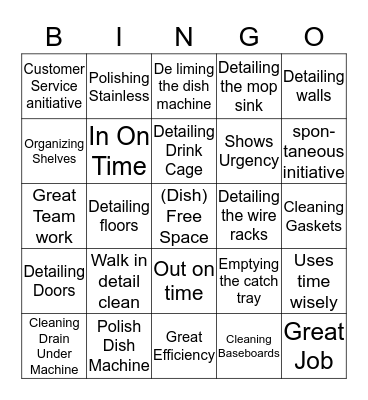 Noodles & Company  Bingo Card