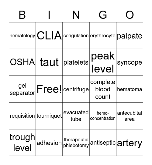 MDA 125 WK 1 Bingo Card