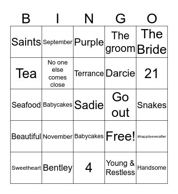 Becoming The Edwards Bingo Card