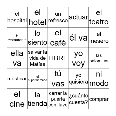 ¡Lotería! Séptimo Grado Bingo Card