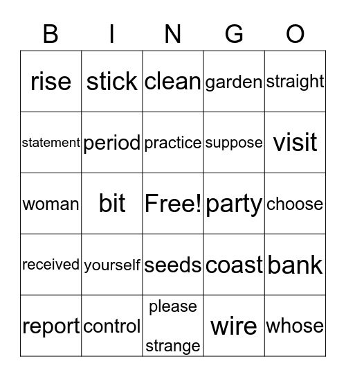 Fry 701-800 (756-775) Bingo Card