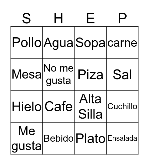 PURPLE SHEP Bingo Card