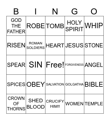 EASTER BINGO Card