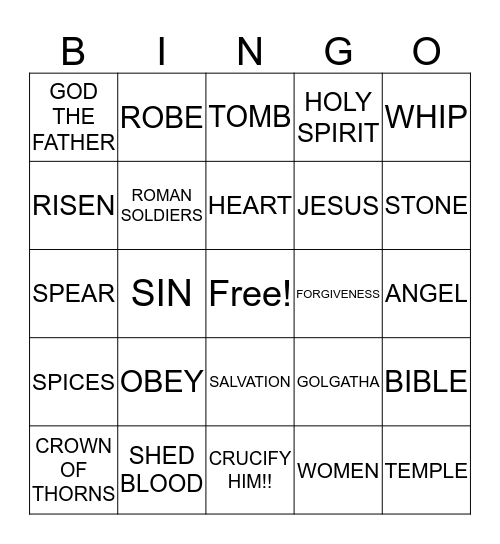 EASTER BINGO Card