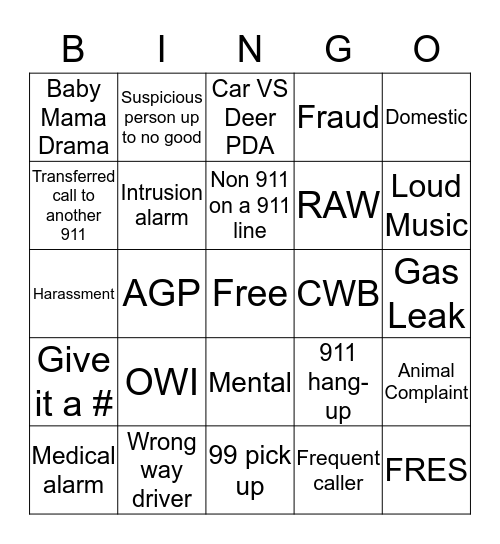 Dispatch Bingo Card