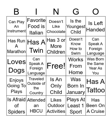PYRAMID Bingo Card